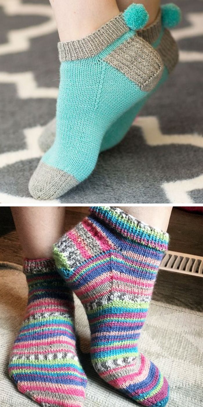 25+ › Free Knitting Pattern und Klasse für Easy Pom Pom Socken – Schritt für Schritt …