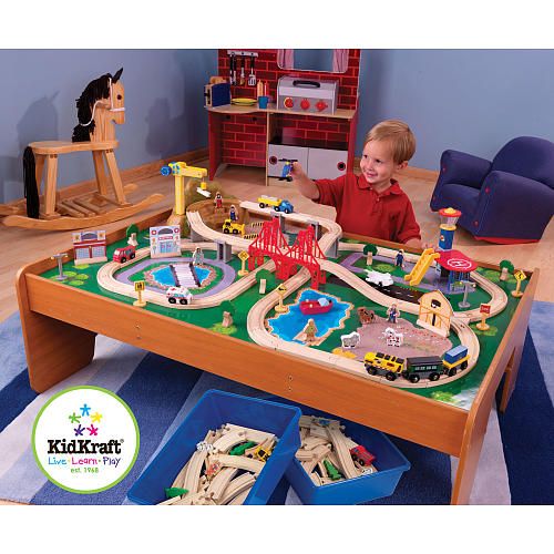 KidKraft Ride Around Town Train Table and Set -100 Piece - KidKraft ... KidKraft Ride Around Town Train Table and Set -100 Piece - KidKraft ...