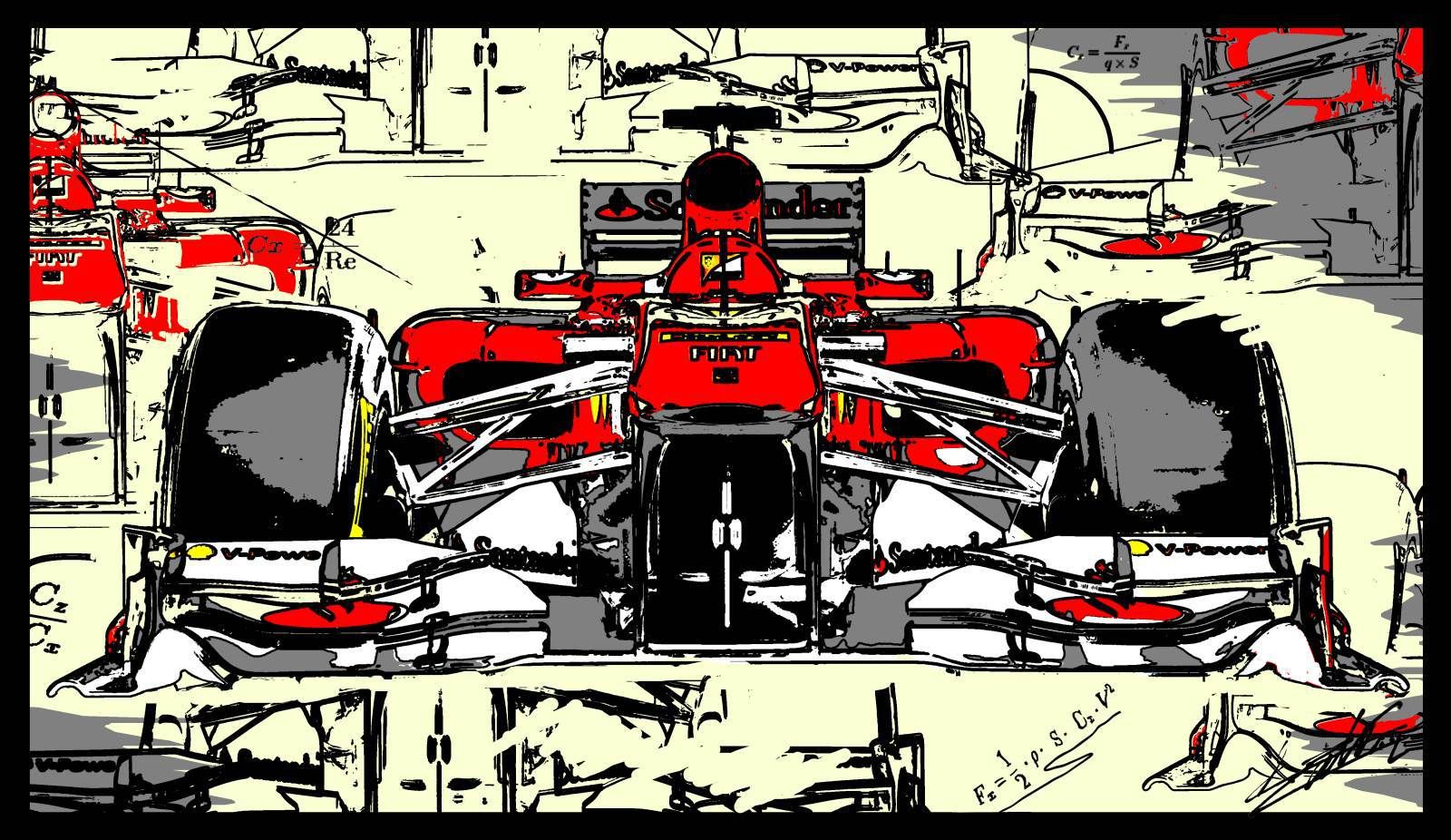 tableau peinture formule 1