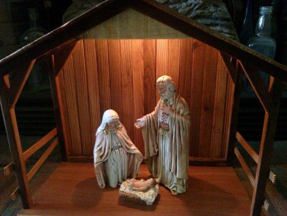Wooden Nativity Stable Creche Made to Order Nativity ... Wooden Nativity Stable Creche Made to Order Nativity ...