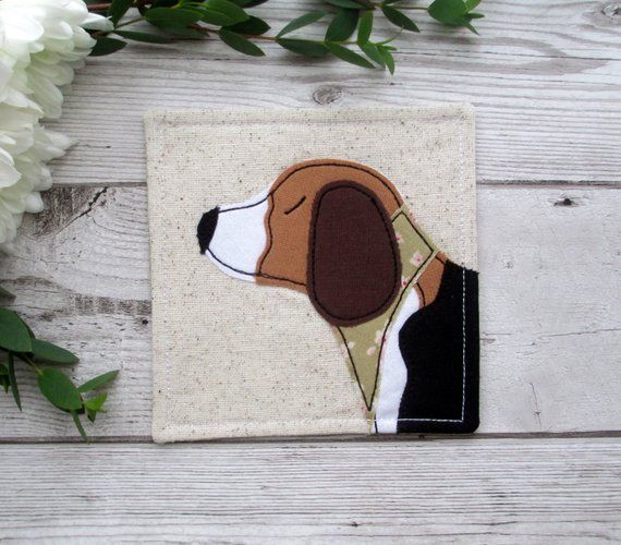 Beagle Gift Beagle Coaster Dog Mom Gift Fabric Coaster Gift