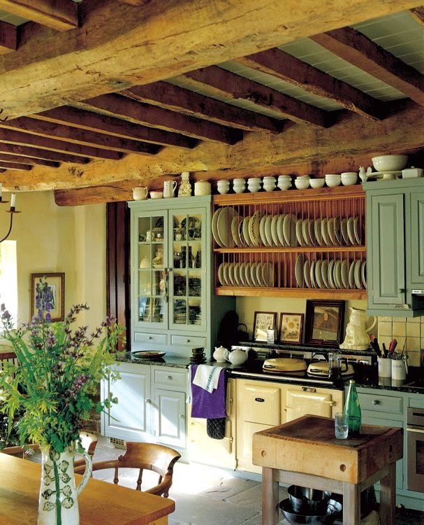 La autenticidad de las cocinas vintage. Sweet Home, Rustic Kitchen Design, Kitchen Designs, Kitchen Styling, Kitchen Storage, Kitchen Organization, Dish Storage, Plate Storage, Plate Racks In Kitchen