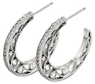 Tacori Iv Diamonique Epiphany 2 05 Cttw Hoop Earrings And Qvc Tacori Iv Diamonique Epiphany 2 05 Cttw Hoop Earrings