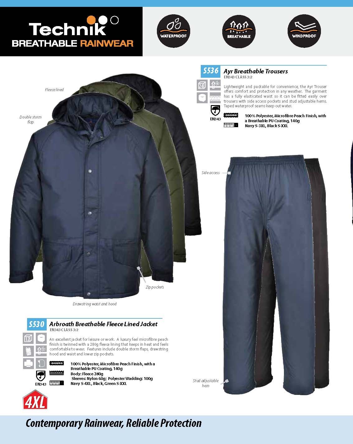 Portwest Thermal Trousers Warm Leggings Comfort Innerwear Outdoor Ski Snow Pants