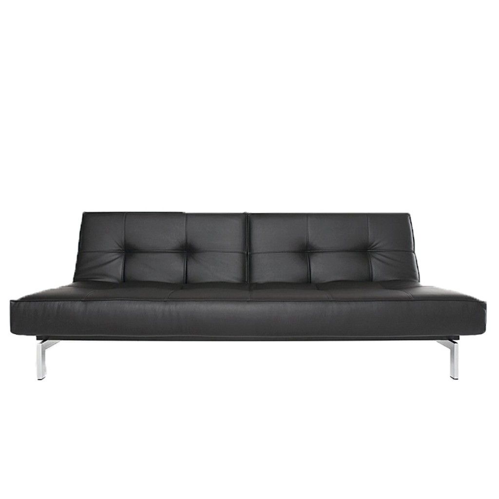 Splitback sofa chrome 582 black leather look van het merk ...