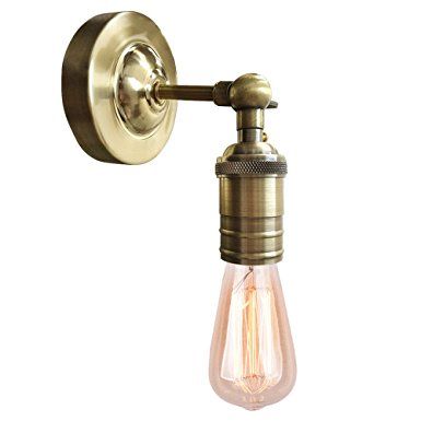 Splink Vintage Wall Sconce With On Off Switch Retro Splink Vintage Wall Sconce With On Off Switch Retro Metal Lamp Antique Light Fixtures E26 Socket Bulbs Not Included