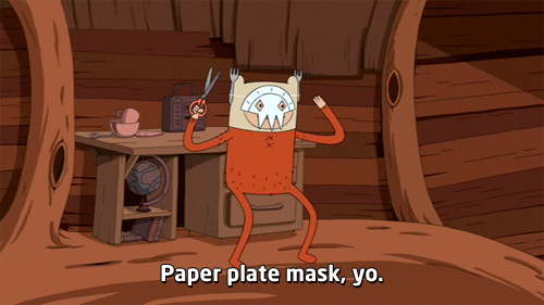 Paper plate mask yo Paper plate mask yo
