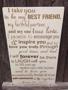 First Anniversary Gift For Him Wedding Vows Sign 1st First Anniversary Gift For Him Wedding Vows Sign By Lilmissscry