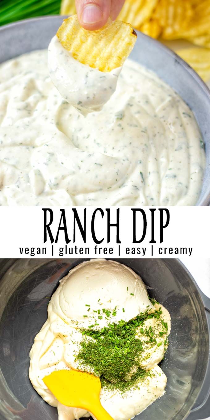 Easy and ready in under 5 minutes: this Ranch Dip is made with simple ingredients and will always be a star on your table for dinner, lunch, meal prep. Once you've tried it you know it is a keeper and no one would ever tell it is vegan. #vegan #dairyfree #glutenfree #vegetarian #dinner #lunch #mealprep #contentednesscooking #ranchdip Vegan Sauces, Vegetarian Vegan Recipes, Vegan Condiments, Vegan Dinner Recipes, Vegan Cooking, Vegan Foods, Vegan Dishes, Dairy Free Recipes, Whole Food Recipes