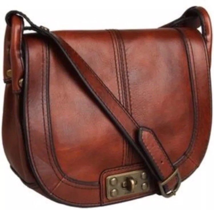 Fossil Vintage Reissue Brown Leather Flap Saddle Bag Crossbody Purse The First Picture Is A Stock Photo Please Ask If Any Questions Let Me Know Your Not Hy Before Leaving Feedback Ebay