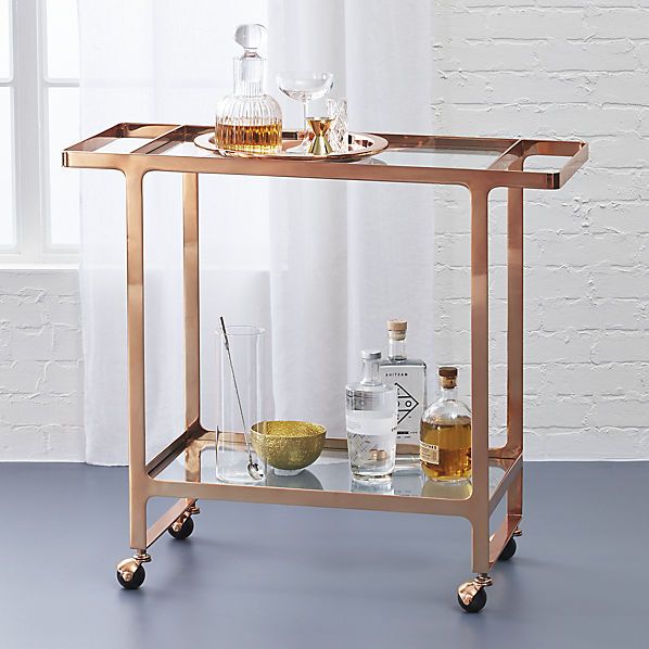 Dolce Vita Rose Gold Bar Cart Cb2 299 Overall Dolce Vita Rose Gold Bar Cart Cb2 299 Overall Dimensionswidth