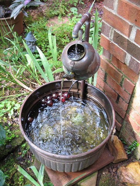 Nina S Tea Kettle Fountain Water Features In The Garden Nina S Tea Kettle Fountain Water