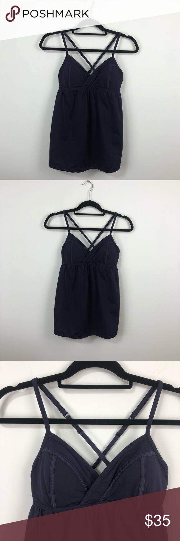 Lululemon rehearsals tank size 6 Dark blue color Size 6 lulu Has bra inserts padding included 19 inches V neck down Bottom measures 20 inches Chest 14 inches Item 27 lululemon athletica Tops Tank Tops Lululemon Tank, Lululemon Athletica, Bra Inserts, Dark Blue Color, Fashion Design, Fashion Tips, Fashion Trends, Rehearsal, Tankini