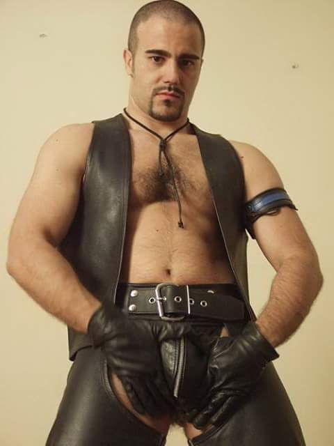Man gay leather chap Man gay leather chap
