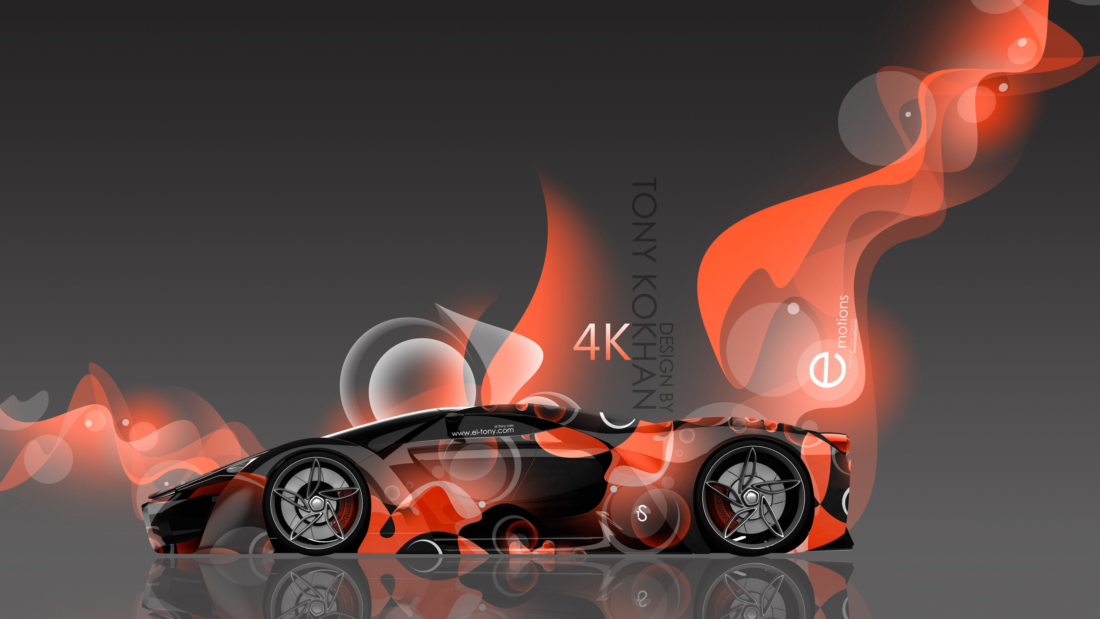 4k Ferrari F80 Side Super Abstract Aerography Car 2015 El Tony