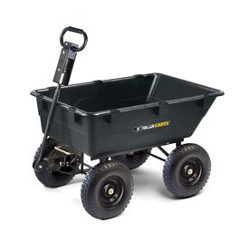 cart lowes carts yard garden gorilla poly lawn dump wagon wheelbarrow cu ft utility heavy duty