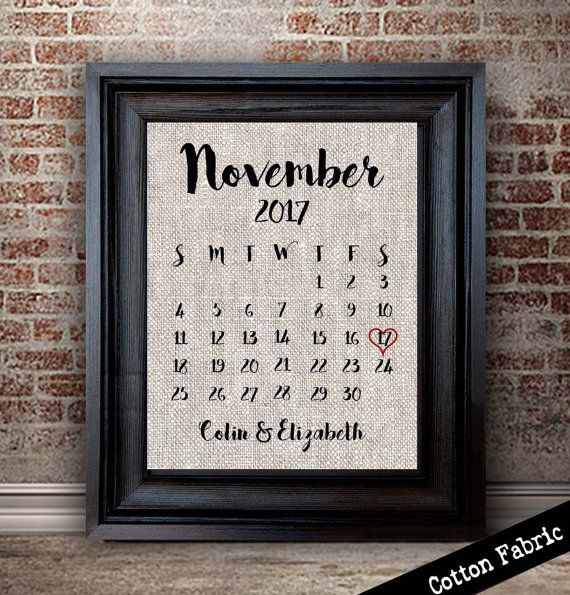 Cotton Anniversary Gift For Her Wedding Anniversary Print