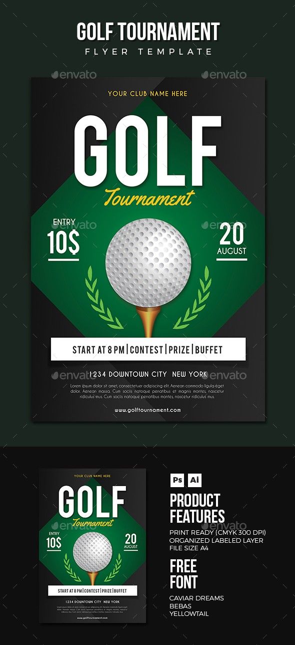 annual championship charity golf cup golf golf ball golf flyers