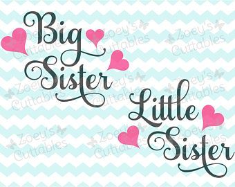 Download Big Sister Little Sister Swirl Hearts - Cuttable SVG File ...