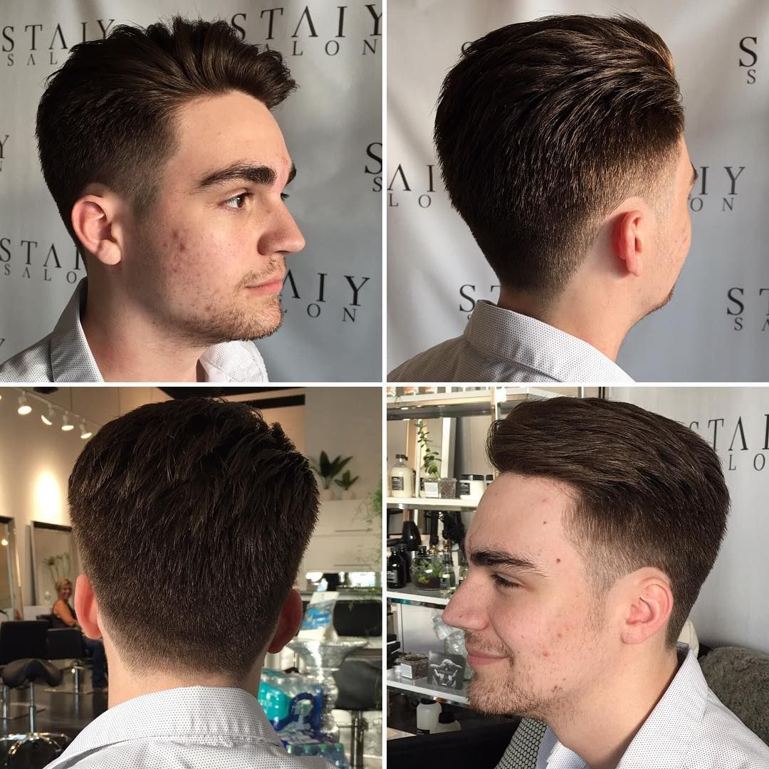 Mens Short Textured Quiff with Tapered Sides - The Latest