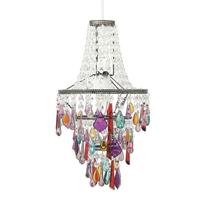 Babushka 22 5cm Chandelier Lamp Shade Chandeliers This Stunning Antique Silver Brasulti Colored Beaded Chandelier Inspired Accent Feature Looks Dazzling With