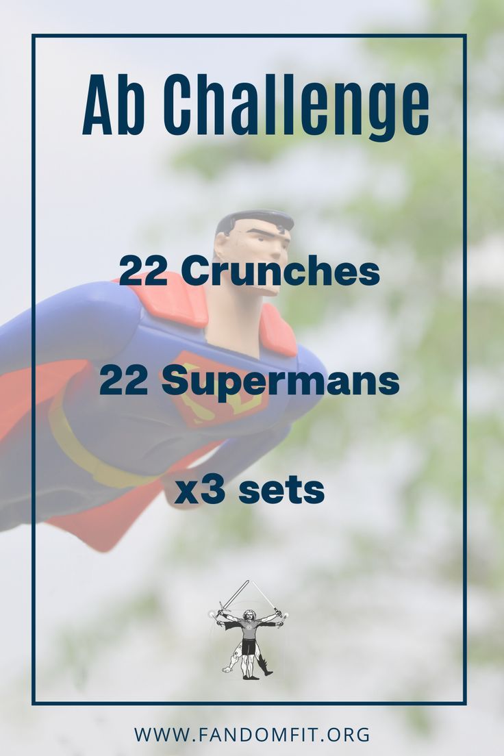Try out this ab challenge to get abs of steel like the Man of Steel, Superman himself! FandomFit | F...
