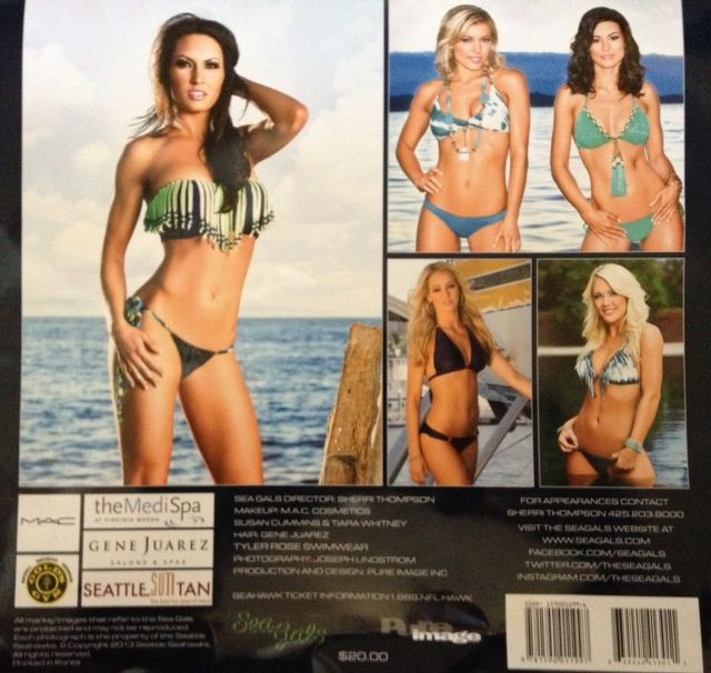 Seattle Seahawks Sea Gals 2014 Calendar Featuring Tyler Rose Swimwear Seattle Seahawks