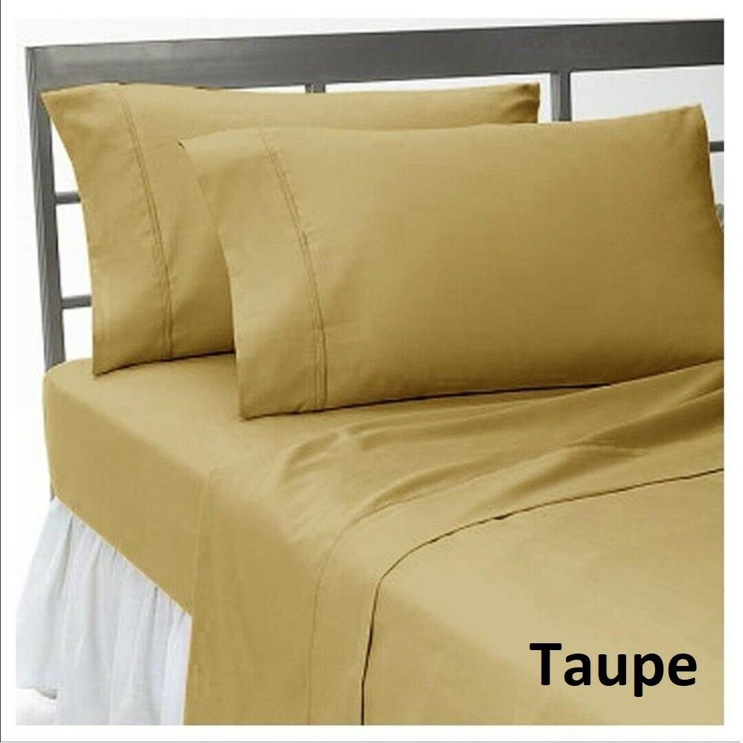 1000 TC BEST EGYPTIAN COTTON BEDDING ITEM SHEET SET//DUVET//FITTED CHOCOLATE SOLID