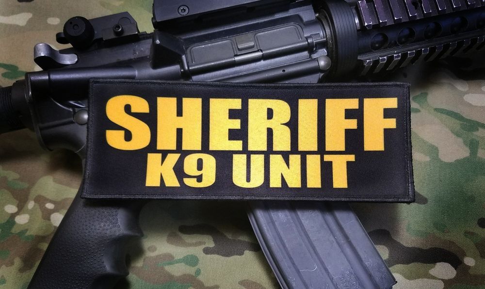 3x8/" POLICE K9 UNIT OD Green Tactical Hook Plate Carrier Morale Raid Patch SWAT