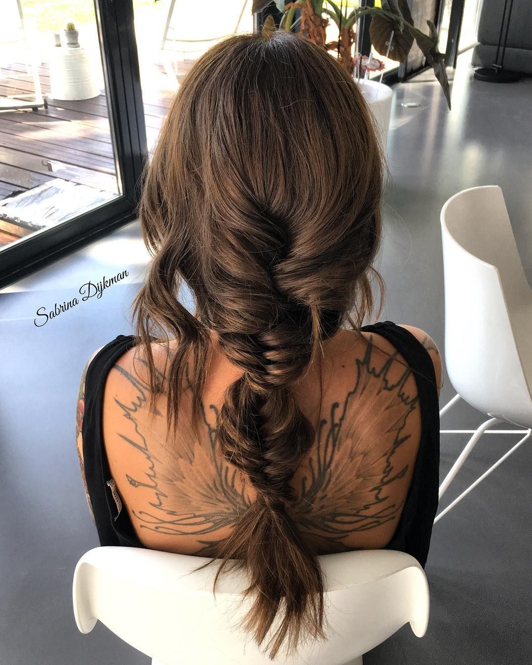 Beautiful Patricia, who had her wedding yesterday, a custom made braid