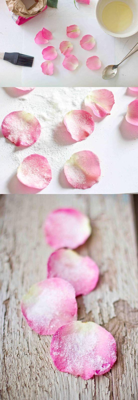 Elegant recipe: rose petals Elegant recipe: rose petals