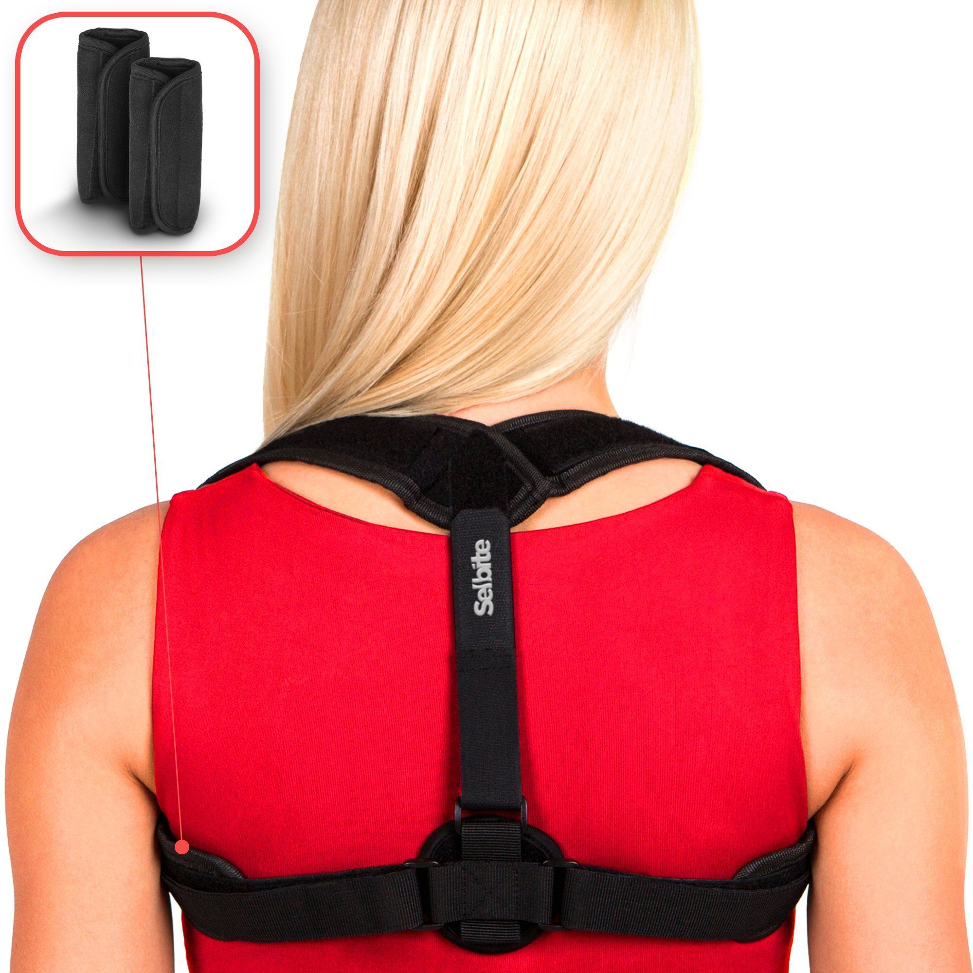 Amdieu Posture Corrector for Women /& Men Under Clothes Adjustable Shoulder Belt for Slouching /& Hunching Upper Back Brace Posture Clavicle Strap Pain Relief B Chest 29-45