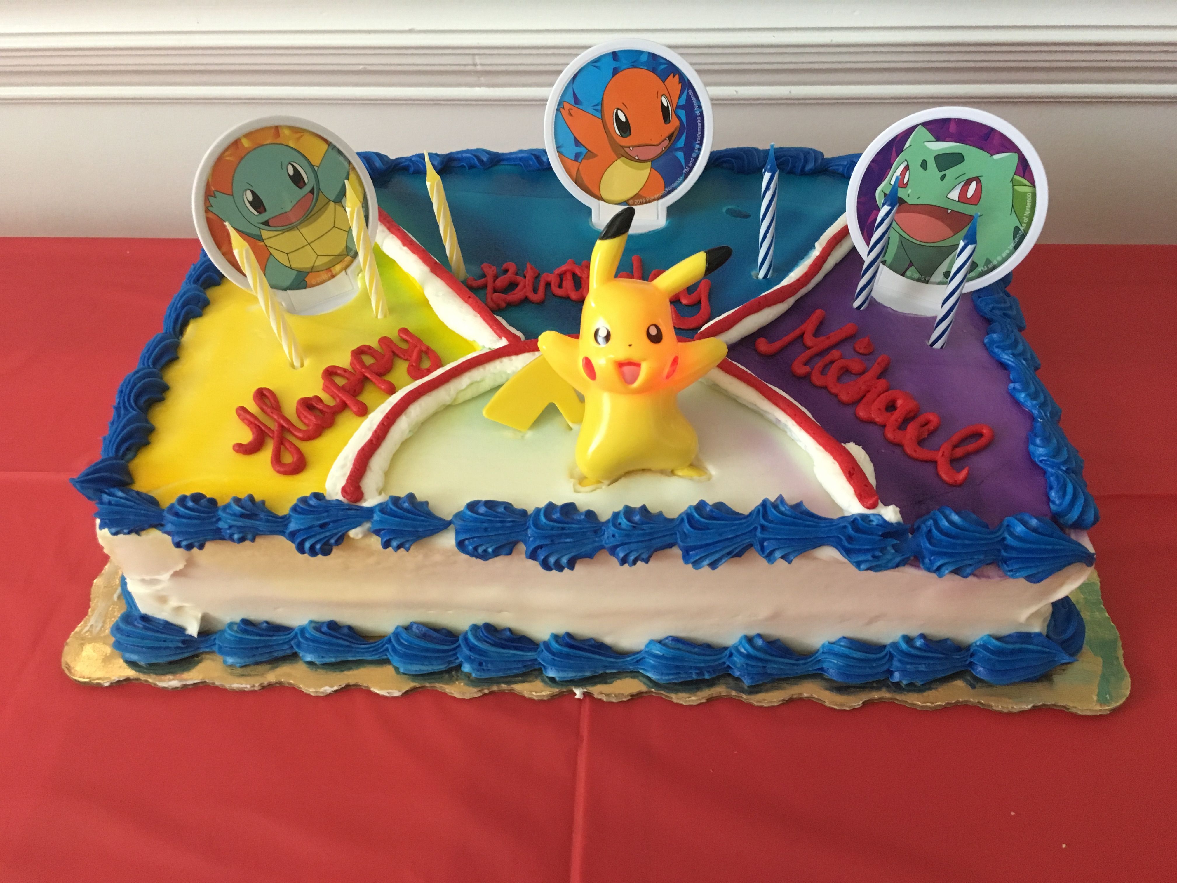 pokemon party cake with