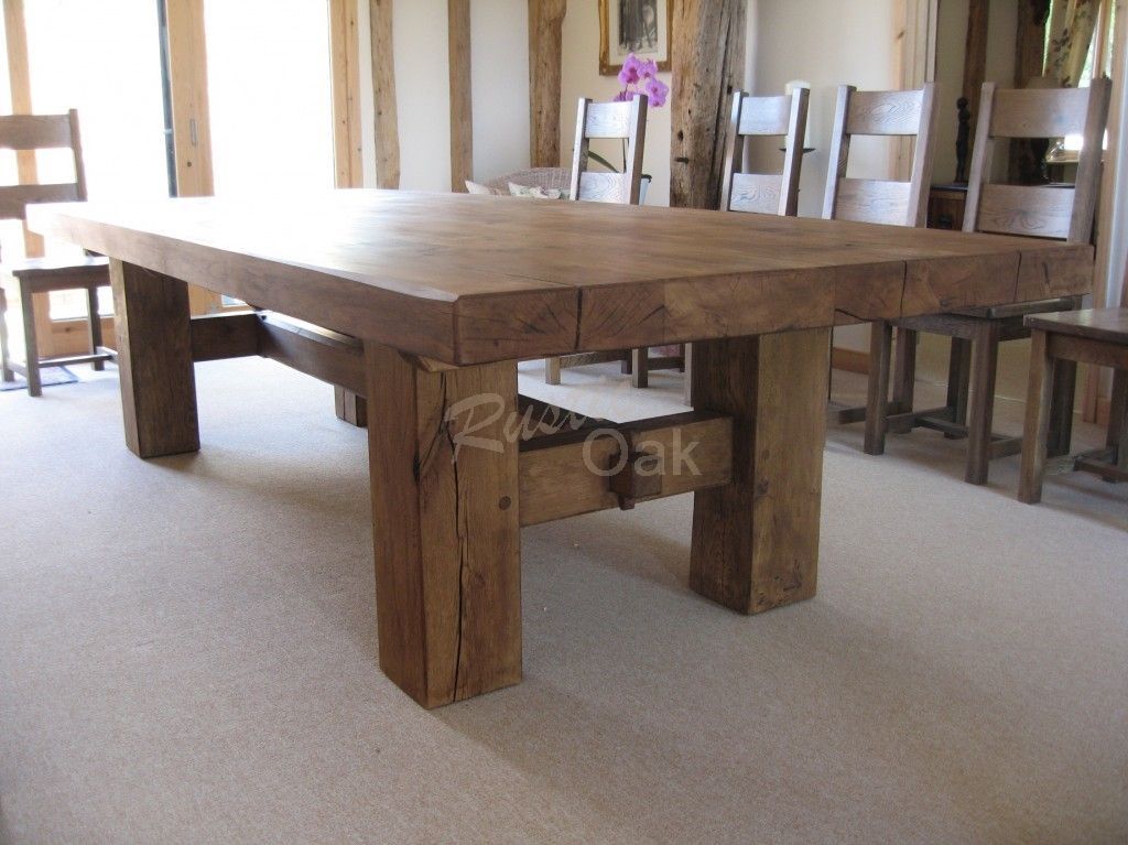 Dining Table Oak Wooden Table Solid Wood Tree Table Oiled Oak