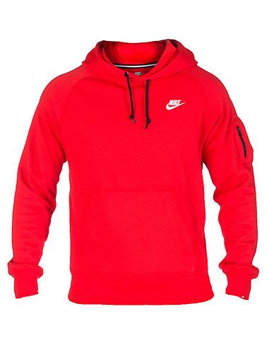 red nike hooded sweatshirt