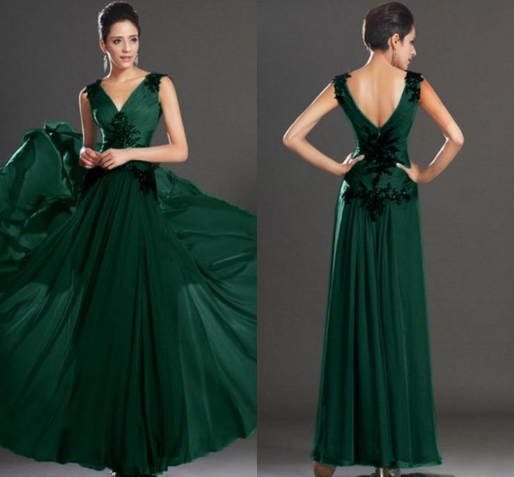green evening dresses