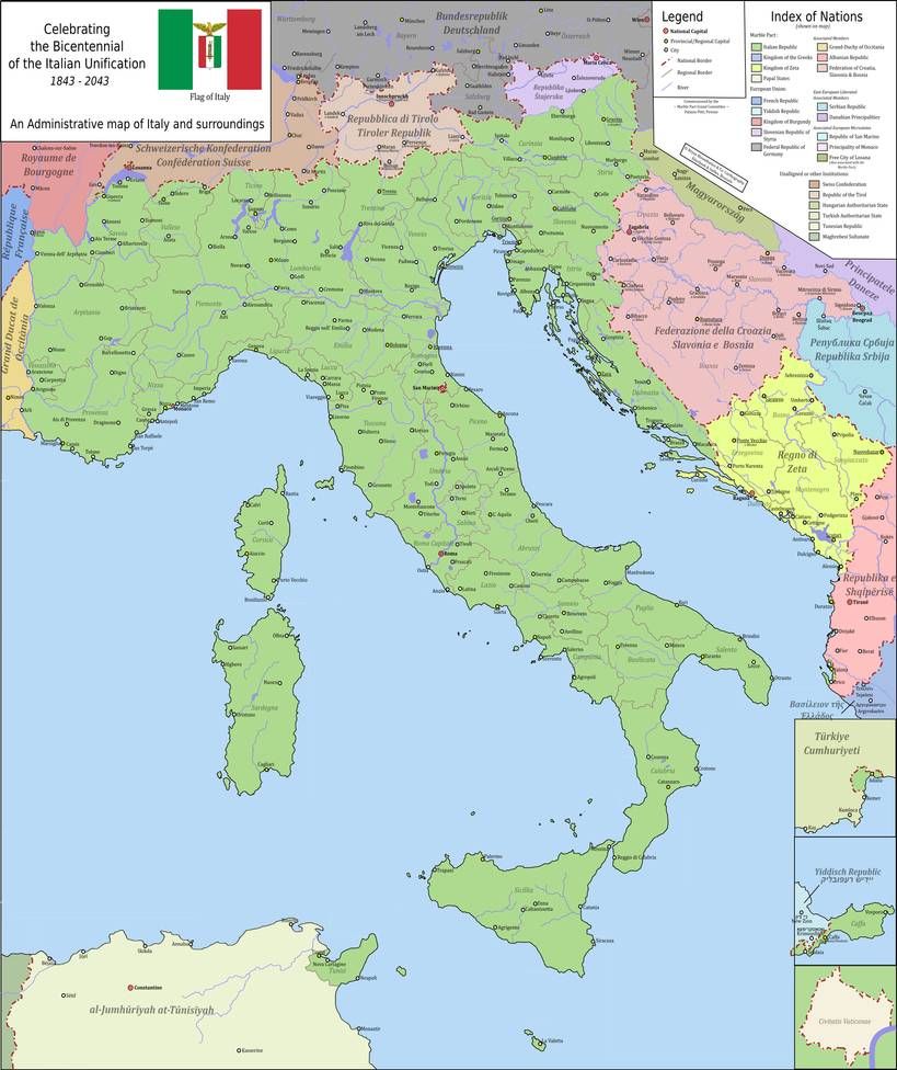 Italian Unification Bicentennial By Bryaniii Italian Unification Italy Map Map