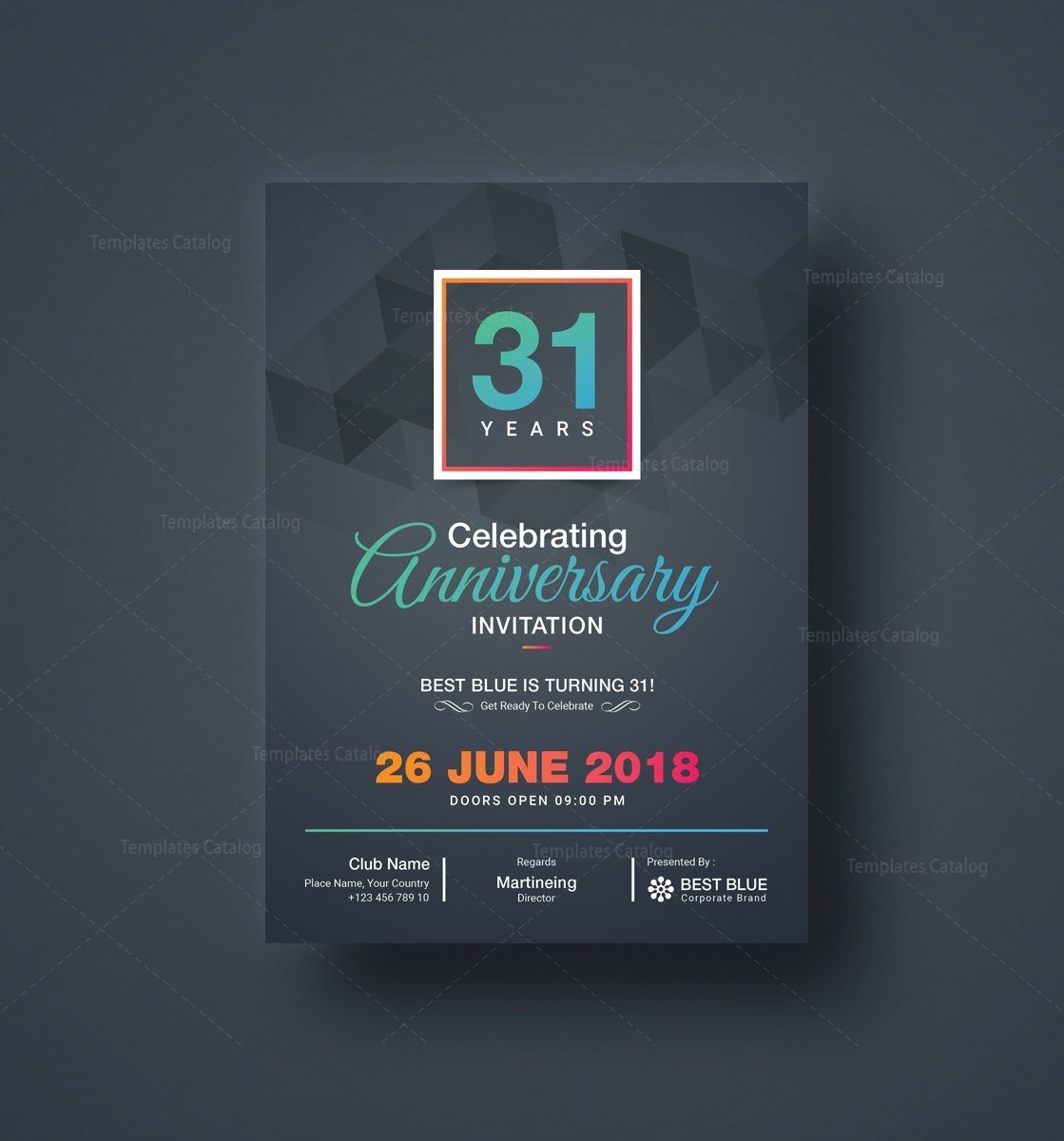 Zeus Elegant Anniversary Invitation Template 5 - Template Zeus Elegant Anniversary Invitation Template 5 - Template