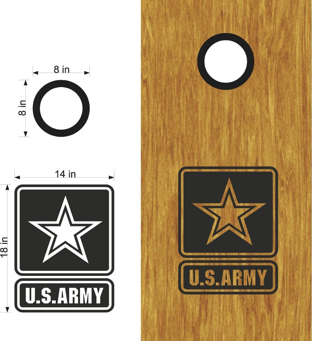 Us Army Servicemen Women Board Vinyl Decal Sticker Graphic Us Army Servicemen Women Board Vinyl Decal Sticker Graphic Custom Text Bean Bag Toss