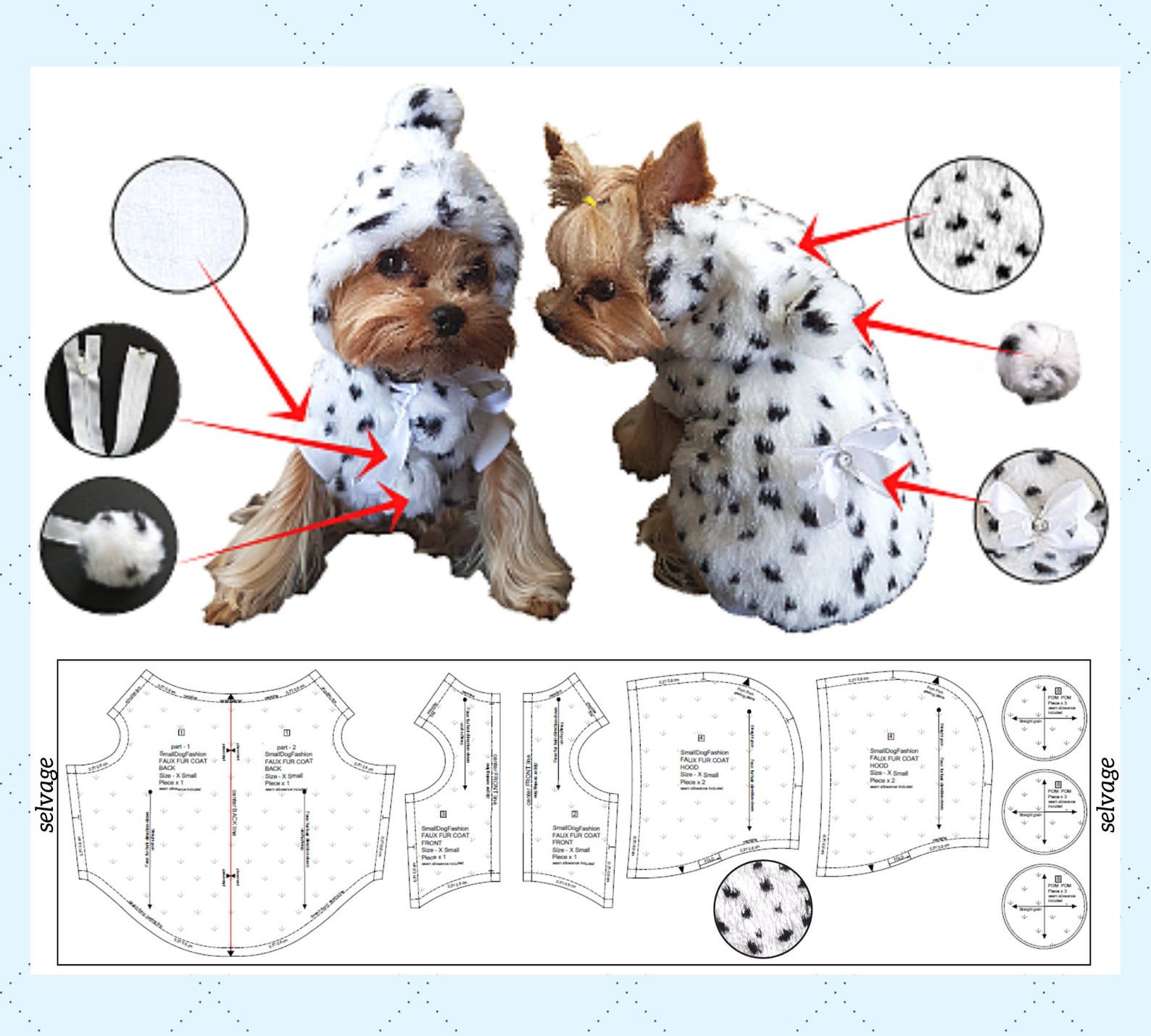 Dog clothes pattern Dog Coat pattern PDF dog clothes Small dog | Etsy Dog Hoodie Pattern, Dog Jacket Patterns, Dog Coat Pattern, Dog Jacket Pattern Free, Dog Clothes Patterns Sewing, Crochet Dog Patterns, Yorkie Clothes, Dog Clothes Diy, Small Dog Coats