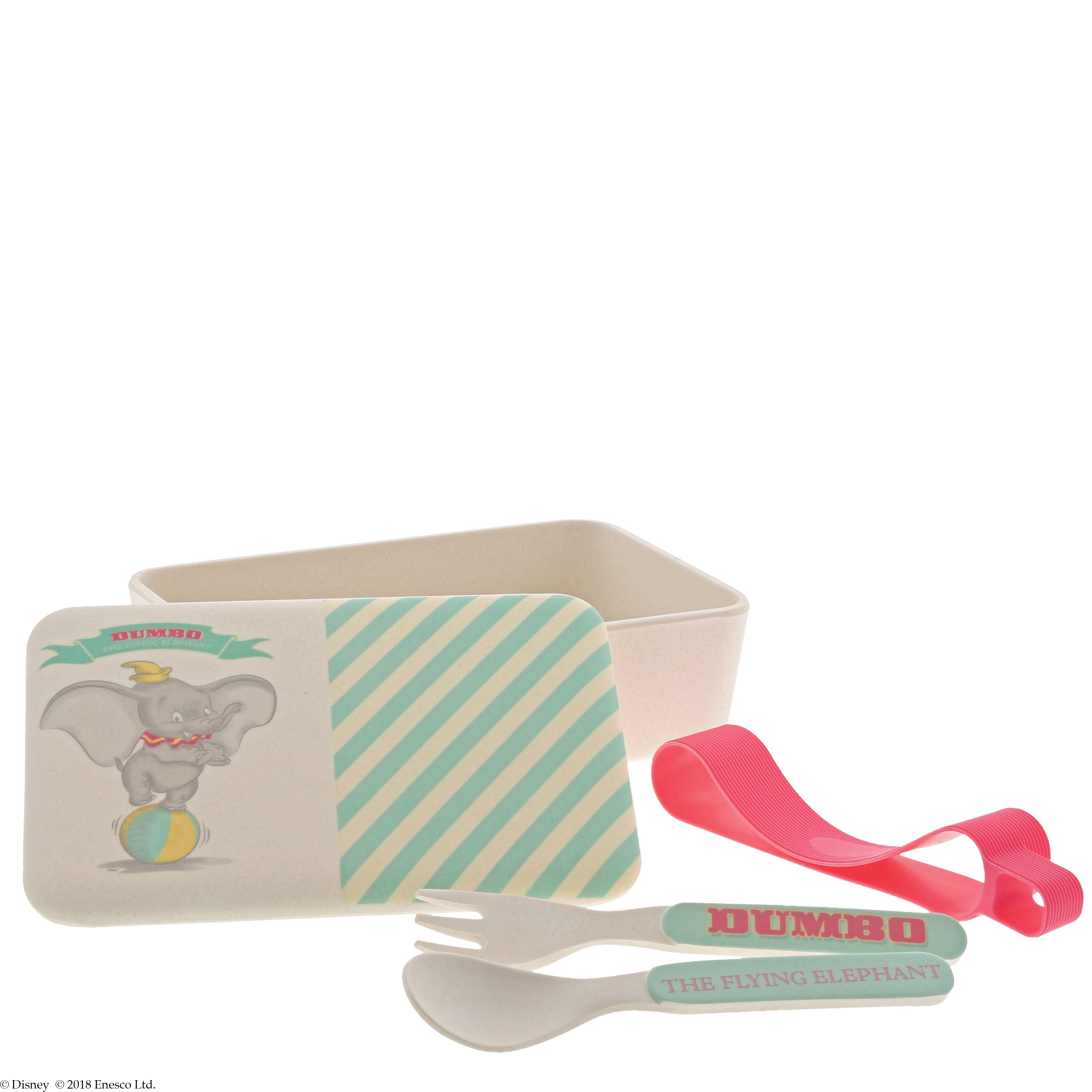 Enchanting Disney Dumbo Bamboo Snack Box with Cutlery Set #familypicnicfoods