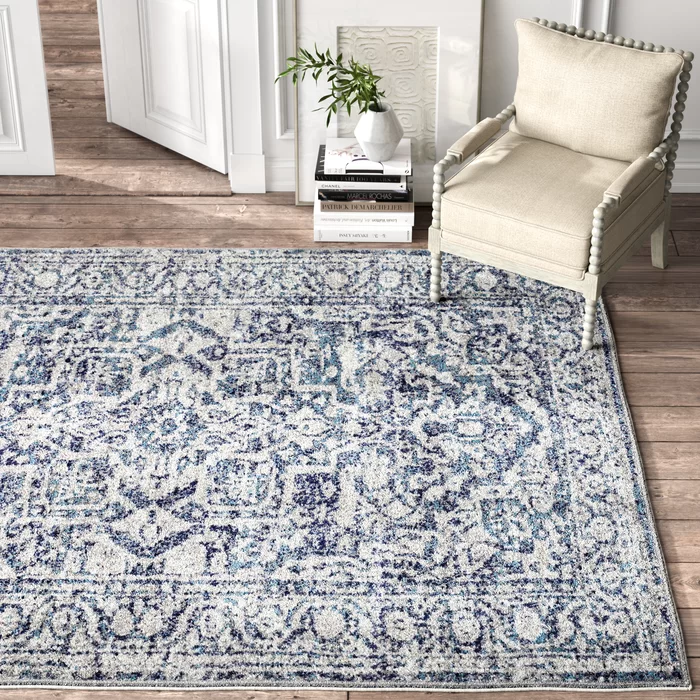 Power Loom Navy Rug In 2020 Navy Rug Light Grey Area Rug Blue And White Rug
