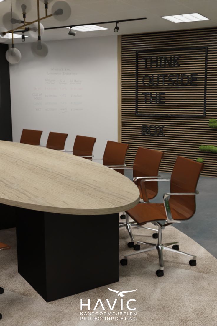 Wij hebben dit gave kantoor mogen ontwerpen. De meubelen voor de ontvangstruimte, werkplekken, vergaderruimte, kantine en directiekantoren zijn door ons geleverd. Havic Kantoormeubelen maakt topkwaliteit en design betaalbaar. Bekijk nu online! ✅Ruim assortiment ✅Gratis levering ✅5 jaar garantie ✅Klantwaardering 9,3 Conference Room, Table, Furniture, Design, Home Decor, Decoration Home, Room Decor, Tables