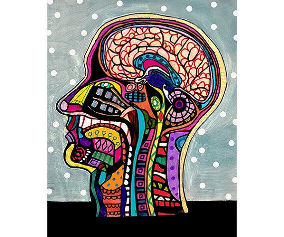 Male Anatomy Tile Art Print Ceramic Tile by Heather Galler Science Surreal Human Body Medical Chart FLASH SALE