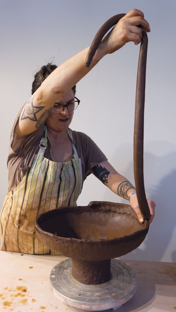 Candice Methe: The Maturation of a Nomadic Potter - Ceramic Arts Network Beautiful coiling Coil Pottery, Pottery Handbuilding, Slab Pottery, Ceramic Pottery, Pottery Art, Thrown Pottery, Pottery Painting, Ceramic Techniques, Pottery Techniques