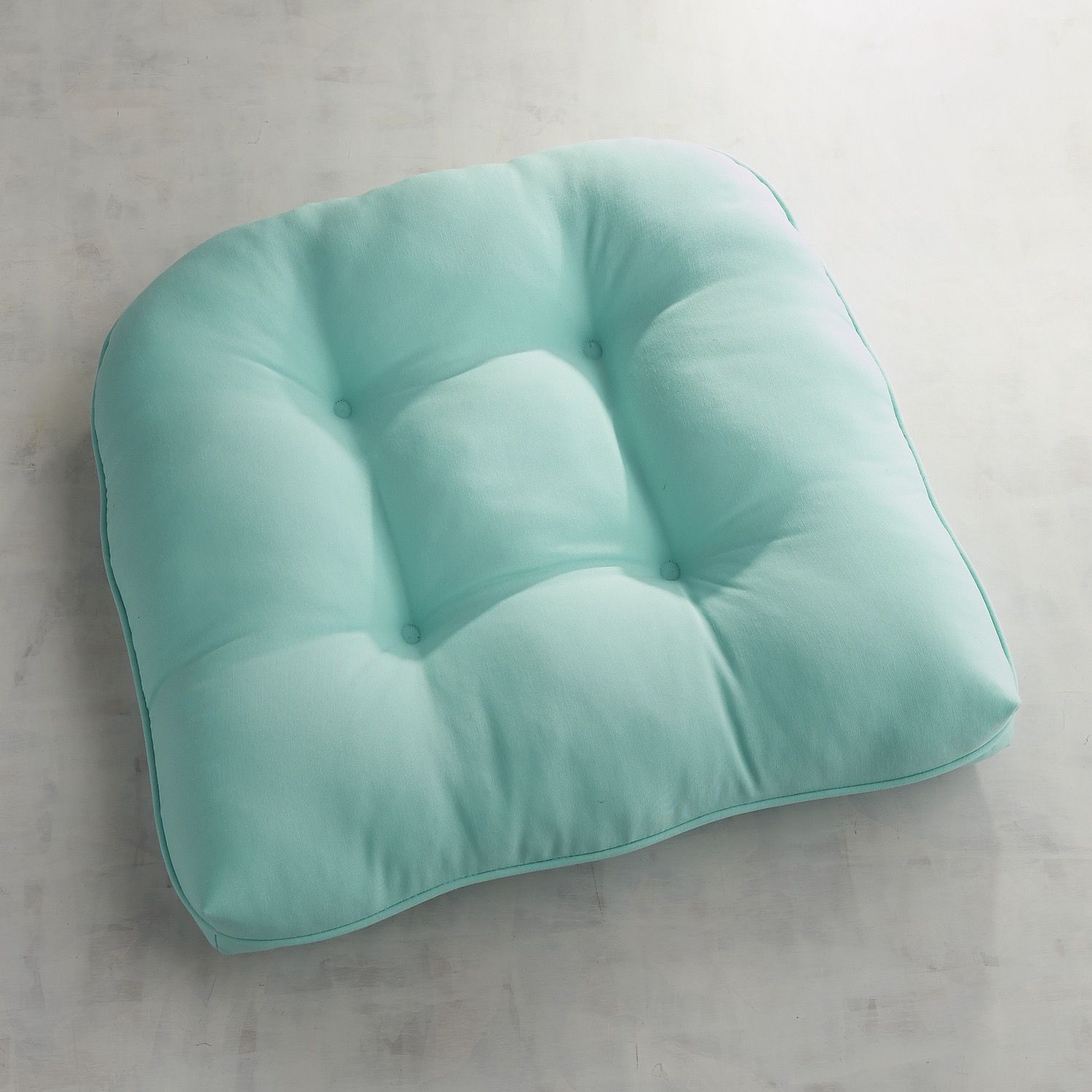 Standard Contour Chair Cushion In Cabana Aqua Turquoise Indoor Standard Contour Chair Cushion In
