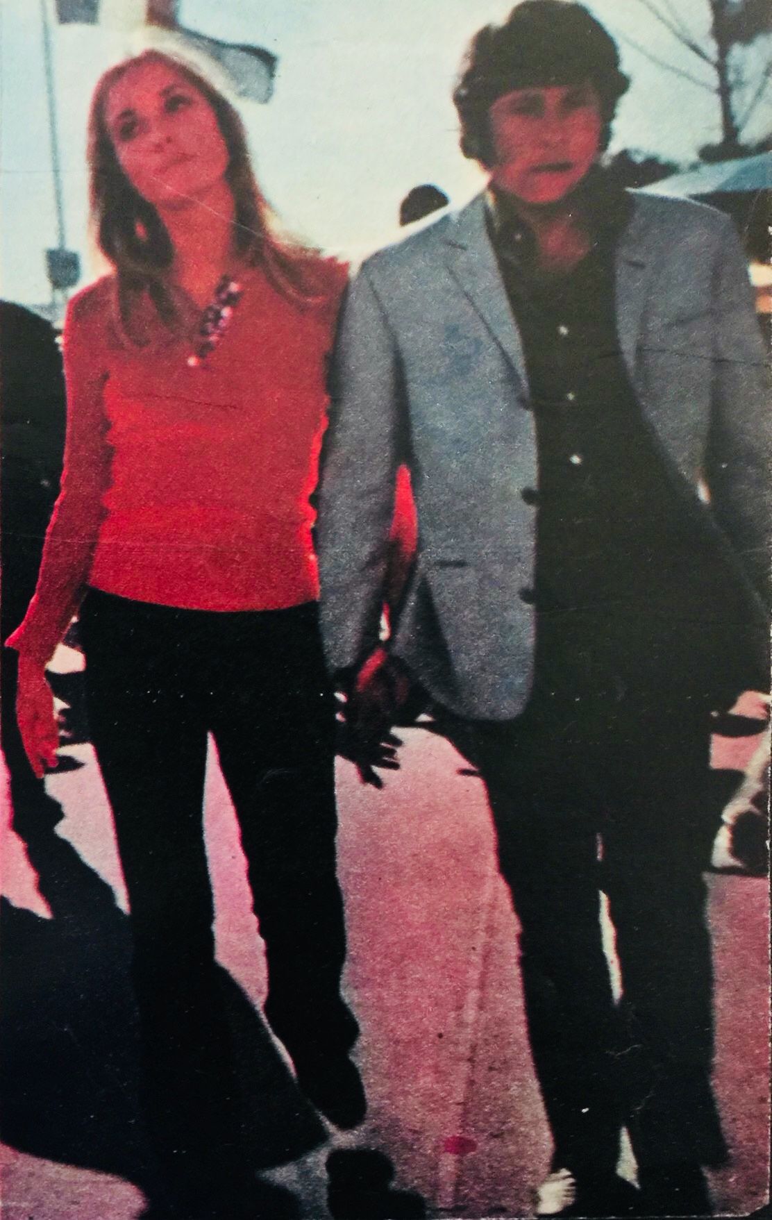 Sharon & Roman on the streets of Cannes - 1968 | Sixties fashion