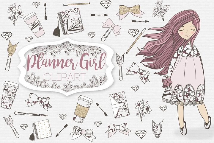 planner girl clipart graphic design templates resources free free planner clipart
