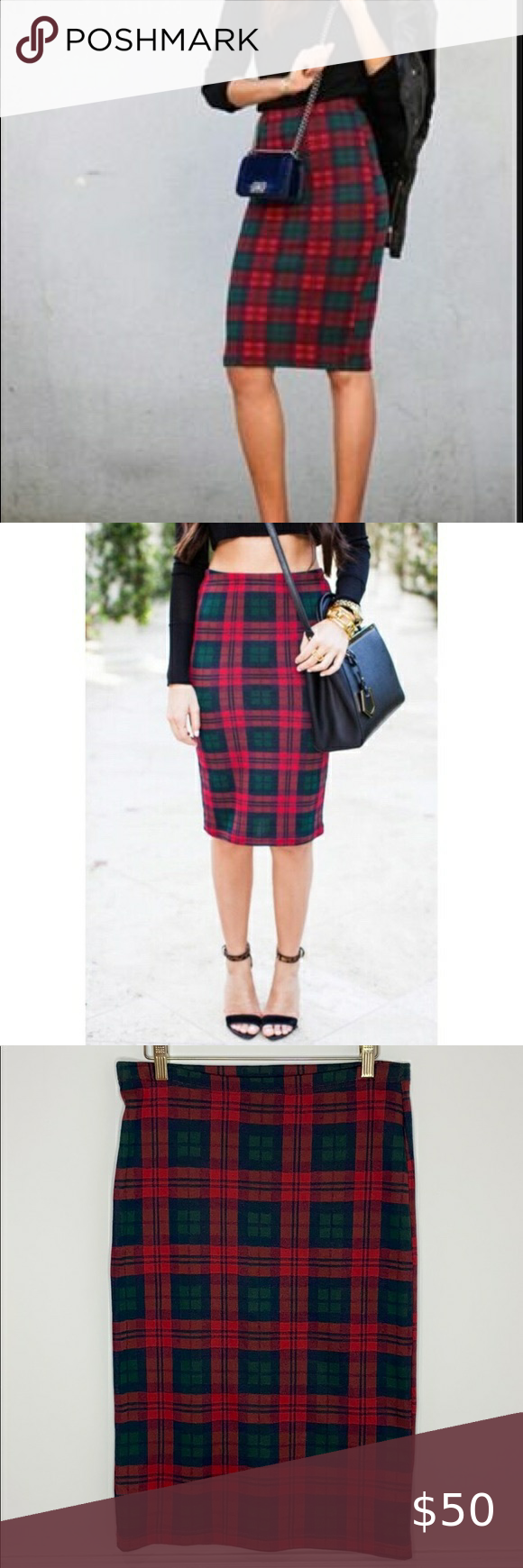 Topshop Tartan Plaid Pencil Skirt 10 Plaid Pencil Skirt Tartan Plaid Topshop Skirts