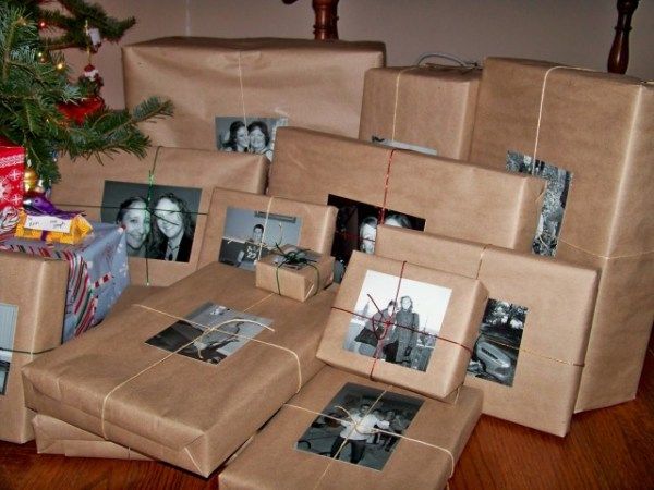 A fun gift tag idea Photocopy photos of the person that the gift - envoltura de regalos originales A fun gift tag idea Photocopy photos of the person that the gift - envoltura de regalos originales